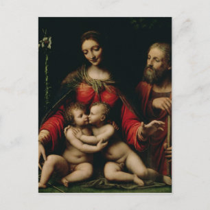 Die Heilige Familie mit dem Säugling St. John Postkarte