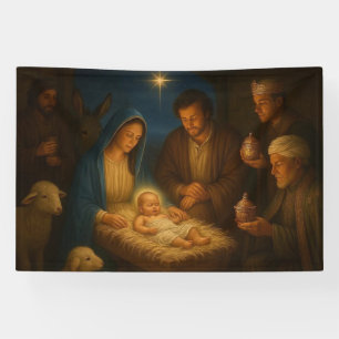 Die Heilige Familie mit den 3 Weisen Banner