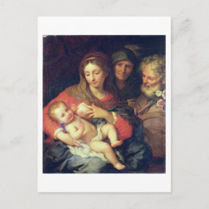 Die heilige Familie mit Elisabeth (Öl auf Tafel) Postkarte