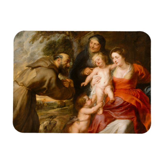 Die heilige Familie mit Heiligen Magnet (Horizontal)