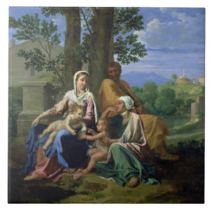 Die heilige Familie mit SS. John, Elizabeth und Fliese