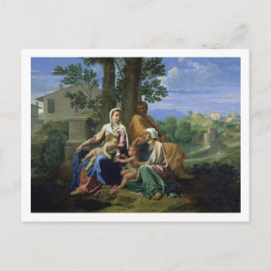 Die heilige Familie mit SS. John, Elizabeth und ic Postkarte