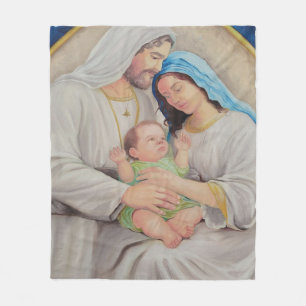 Die Heilige Familie: Porträt der göttlichen Liebe Fleecedecke