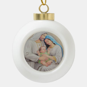 Die Heilige Familie: Porträt der göttlichen Liebe Keramik Kugel-Ornament