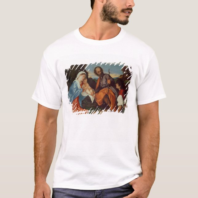Die heilige Familie und ein Schäfer, c.1510 T-Shirt (Vorderseite)