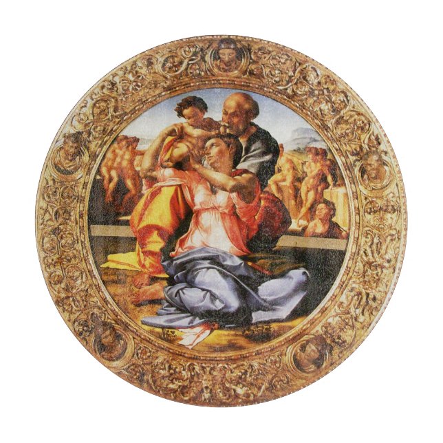 Die heilige Familie von Michelangelo Buonarroti Schneidebrett (Vorderseite)