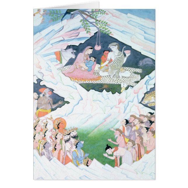 Die heilige Familie von Shiva und von Parvati (Vorne)