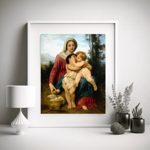 Die heilige Familie von William Bouguereau Poster