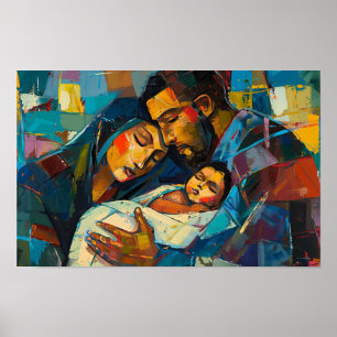 Die heilige Familie zu Weihnachten Poster