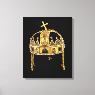 Die Heilige Krone Ungarns, 11.-12. Jahrhundert Leinwanddruck