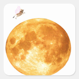 Die heilige Kuh springt über die Umschlag Aufklebe Quadratischer Aufkleber