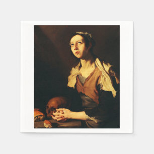 Die Heilige Maria von Ägypten von Jusepe de Ribera Serviette