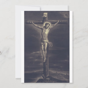 Die Heilige Passion Schwarz-Weiß-Kunstphotographie Einladung