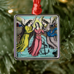 Die Heilige Philomena wird vor dem Ertrinken geret Ornament Aus Metall