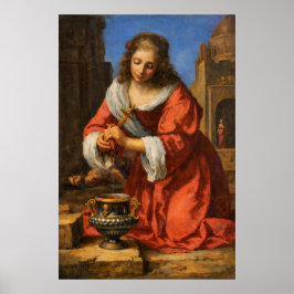 Die Heilige Praxedis von Johannes Vermeer Poster