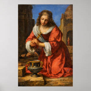 Die Heilige Praxedis von Johannes Vermeer Poster