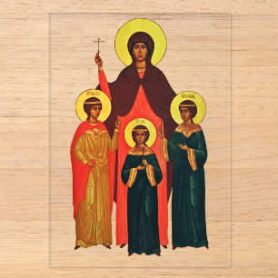 Die Heilige Sophia und ihre Töchter, die ewigen Tu Acryleinladungen