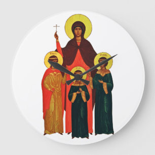 Die Heilige Sophia und ihre Töchter Die ewigen Tug Große Wanduhr