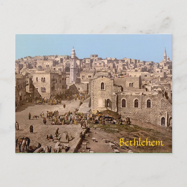Die heilige Stadt Bethlehem Postkarte (Vorderseite)