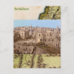 Die heilige Stadt Bethlehem Postkarte