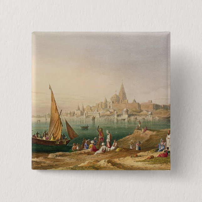 Die heilige Stadt und die Tempel von Dwarka, vom Button (Vorderseite)