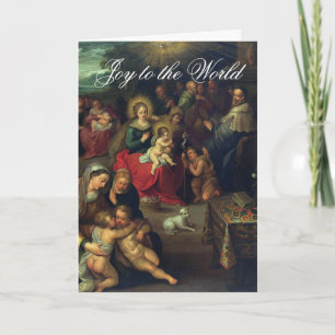 Die Heilige Verwandtschaft Baby Jesus Weihnachtsgr Feiertagskarte