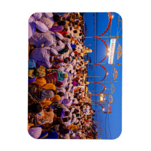 Die heilige Zeremonie in Varanasi Indien Magnet