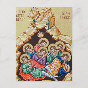 Die heiligen Sieben Schläfer orthodoxe christliche Postkarte