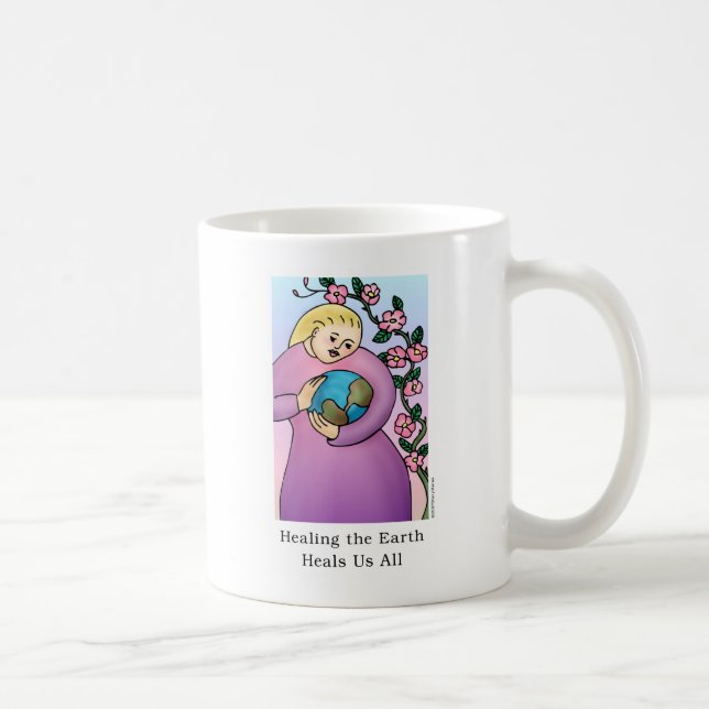 Die Heilung der Erde heilt uns alle Kaffeetasse (Rechts)