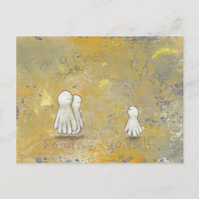 Die Heilung der Erholung der Vergebung wirft die K Postkarte (Vorderseite)