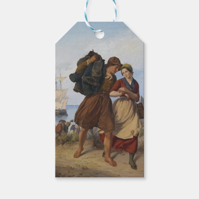 Die Heimkehr der Fischer (von Rudolf Jordan) Geschenkanhänger (Vorderseite)