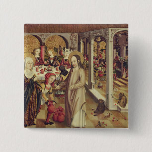 Die Heirat bei Cana, c.1500 Button