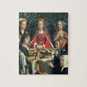 Die Heirat bei Cana, Detail der Braut und des surr Puzzle