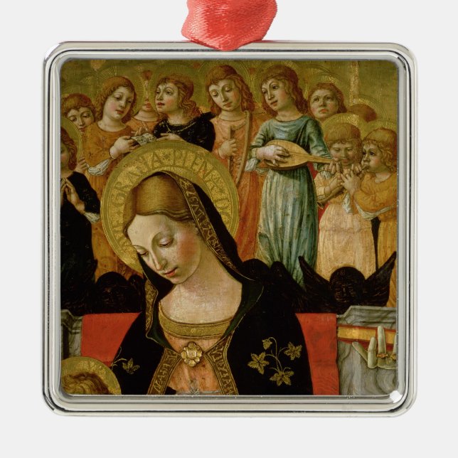 Die Heirat des Heiligen Catherine von Siena Silbernes Ornament (Vorne)
