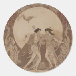 Die Heirat im Herbst Runder Aufkleber