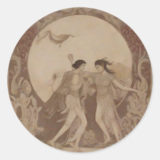 Die Heirat im Herbst Runder Aufkleber