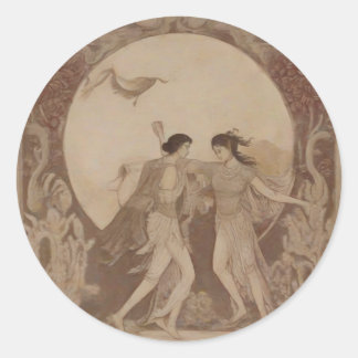 Die Heirat im Herbst Runder Aufkleber