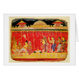 Die Heirat von Krishnas Eltern, von einer