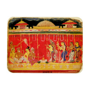 Die Heirat von Krishnas Eltern, von einer Magnet