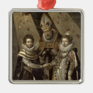 Die Heirat von Louis XIII Silbernes Ornament
