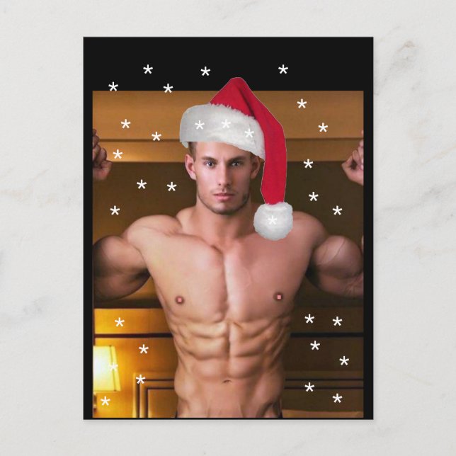 Die heißesten Hunks auf dem Planeten! Christmas Bu Postkarte (Vorderseite)