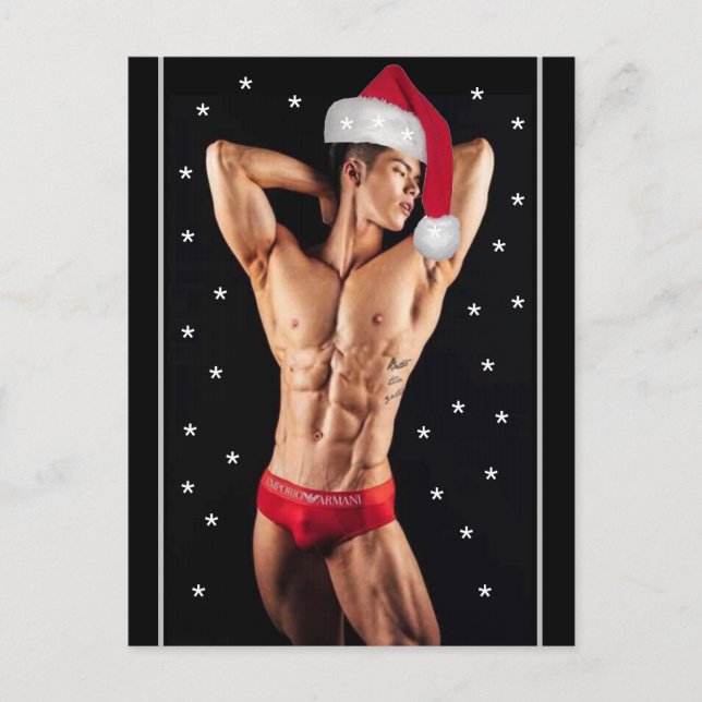 Die heißesten Hunks auf dem Planeten! Christmas Bu Postkarte (Vorderseite)