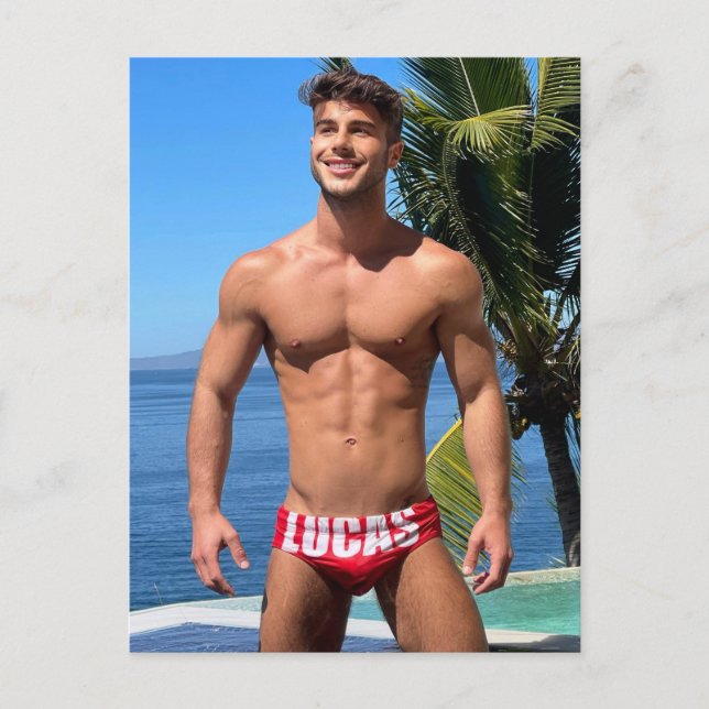 Die heißesten Hunks auf dem Planeten! Zeit für Gle Postkarte (Vorderseite)