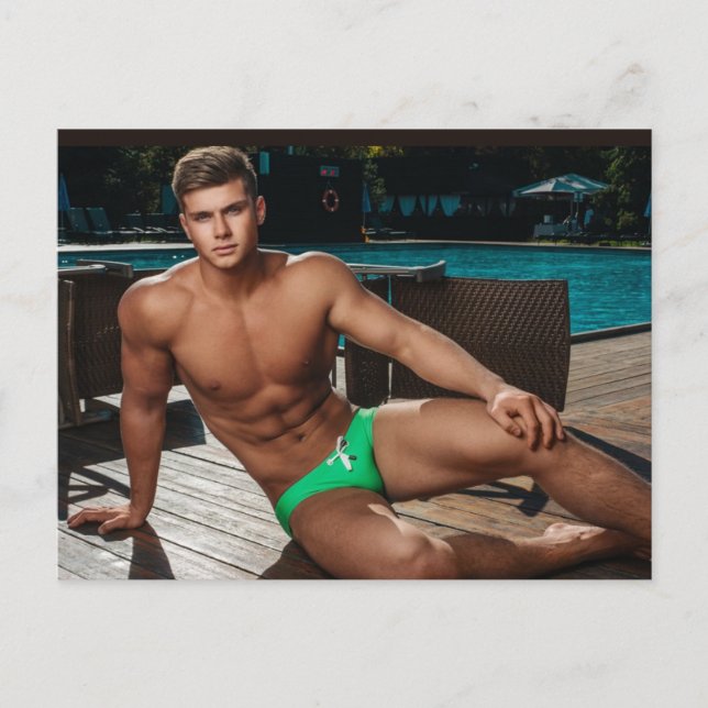 Die heißesten Hunks auf dem Planeten! Zeit für Gle Postkarte (Vorderseite)