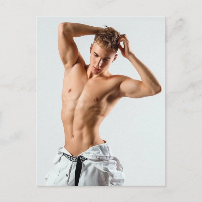 Die heißesten Hunks auf dem Planeten! Zeit für Gle Postkarte (Vorderseite)