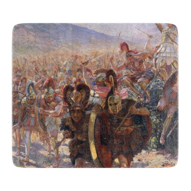 Die Helden der Schlacht von Marathon (Rochegrosse) Schneidebrett (Vorderseite)