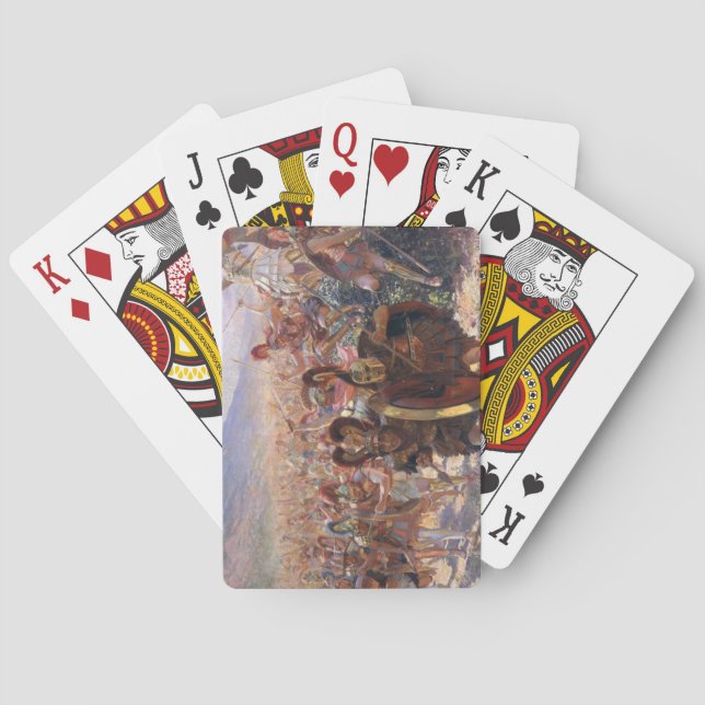 Die Helden der Schlacht von Marathon (Rochegrosse) Spielkarten (Rückseite)