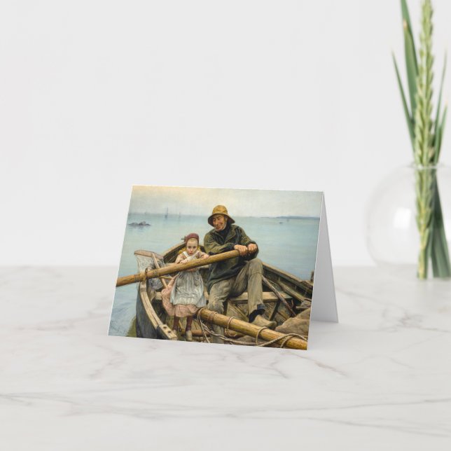 Die helfende Hand, 1881 von Emile Renouf Dankeskarte (Vorderseite)