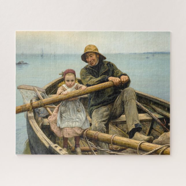 Die helfende Hand, 1881 von Emile Renouf Puzzle (Horizontal)