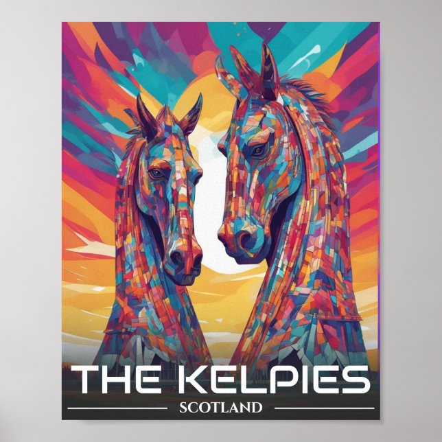 Die Helix, die Kelpies, Falkirk - Besuch Schottlan Poster (Vorne)